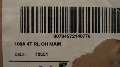 New milbank U7375-xl-100 meter main overhead service ib