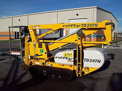 Nifty TD34TN track drive boom lift, 40',30