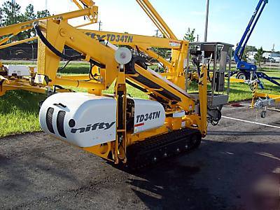 Nifty TD34TN track drive boom lift, 40',30