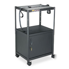 Quartet fiveinone adjustableheight av cart with cabine