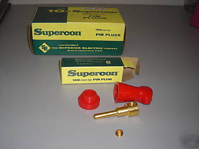Supercon 100AMP pin plug (PP100GR)-red