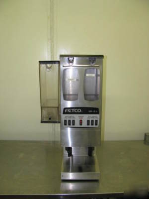 Used fetco gr-2.3 dual hopper coffee grinder