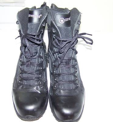 Converse steel toe ems/fire side zipper boots size 11