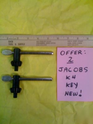 New two K4 jacobs brand chuck keys 