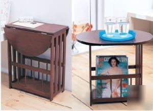 Portable furniture notebook bookshelf wood table desk