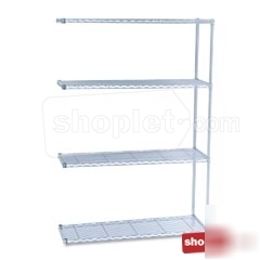 Safco wire shelving industrial 4SHELF addon unit