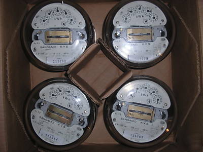 Sangamo, watthour meter (kwh), network, kys - lot of 4 