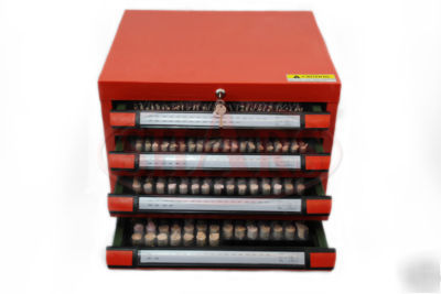 New M1 - M7 steel pin plug gage gages set with cabinet 