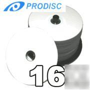 100 prodisc 16X dvd+r white inkjet blank dvd media disk