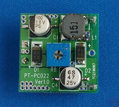 3Ã— MC34063 based switching regulator adapter, step-up