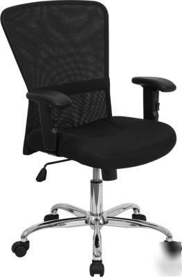 Black mesh office computer chair chrome free shipping
