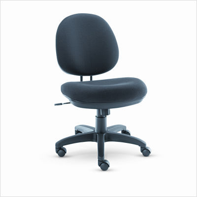 Interval series swivel/tilt task chair, black fabric