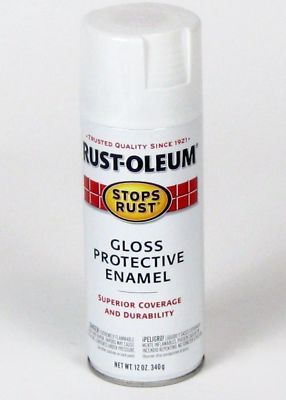 6 cans of rustoleum gloss white enamel spray paint