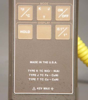 Omega HH21 digital thermocouple thermometer w/ 2 probes