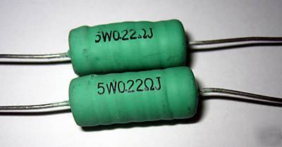 10X 0R22 0.22 ohm 5W 10% 20.5X8.7MM wirewound resistor 