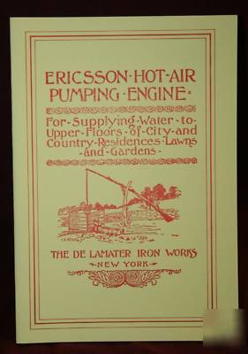 Ericsson hot air pumping engine manual & book hit miss