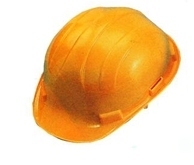 Hard hat head protection yellow, white, blue, red 
