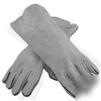 Heavy duty leather welding gloves