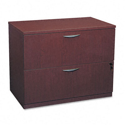 Hon two-drawer lateral file pedestal mahogany