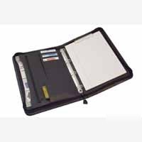 Masters leather zipped ring binder folio 4 ring 