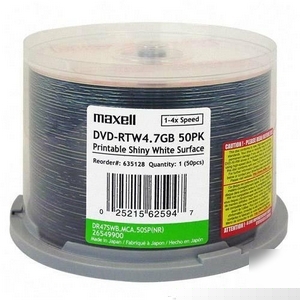 Maxell 635128 -50PK dvd-r 8X 4.7GB 
