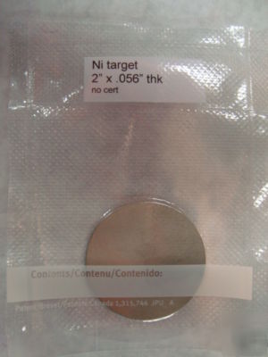 New brand sealed nickel sputtering target