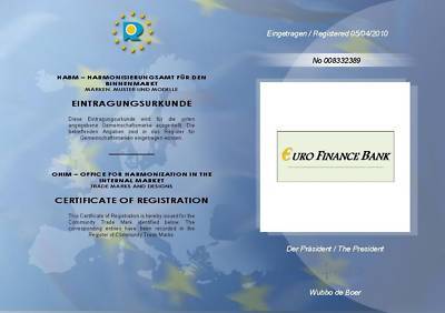 Trademark for sale *** euro finance bank *** 