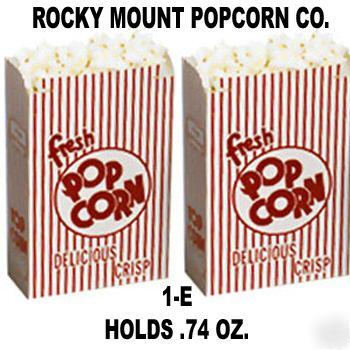 1-e popcorn boxes pk of 50. holds .74OZ. of popcorn 