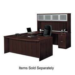 Basyx desk shellw bow front TOP72X42X2912BOURBON cherr