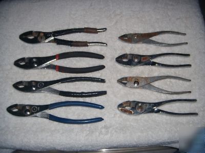 Lot of 8 â€“ slip joint pliers