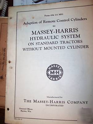 Massey-harris flyer covering adaption cylinder