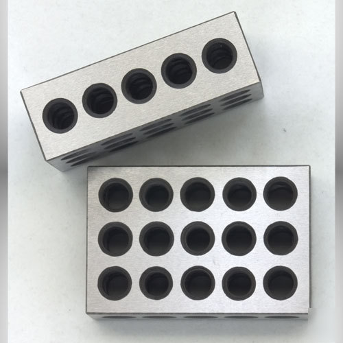 1-2-3 precision steel block -- 23 hole -- 2 pc set