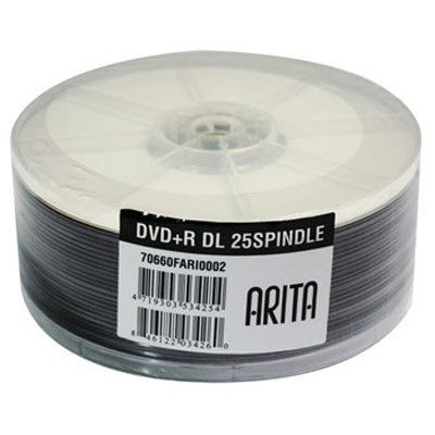 25 arita 2.4X printable dual layer dvd+r blank dvd