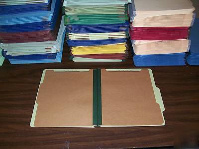 40 letter size, 4 part, top tab classification folders