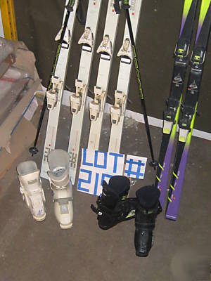 Lot # 215 ski set w-boots 