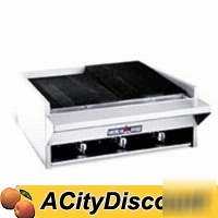 New american range 24IN gas char rock broiler chargrill