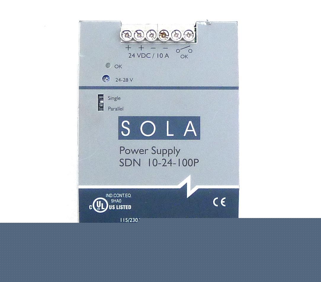 Sola sdn 10-24-100P 24VDC din rail power supply