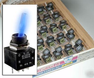 Nkk switches illuminated toggle, super bright blue 