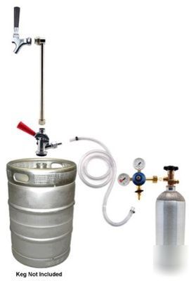 Rod & faucet draft beer kit - w/CO2 tank kegerator