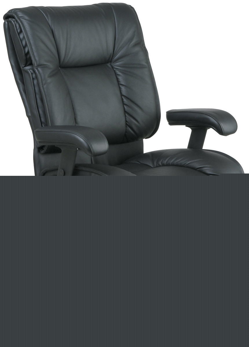 Executive black computer desk leather office chair