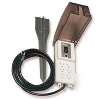 Hubbell all-weather 6-outlet outdoor strip with 10-foot