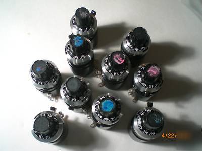 Lot of 10 10K ohm 10 turn potentiometer + vernier 