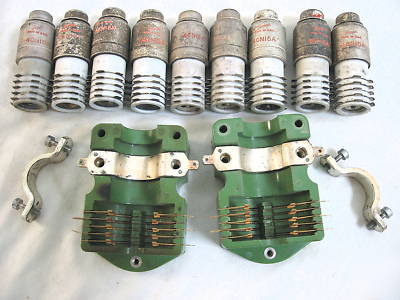 Lot of eimac 4CN15A ham radio tubes + sockets
