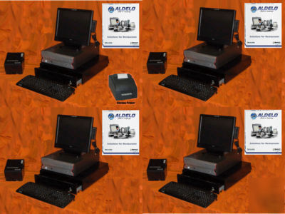 Aldelo software restaurant pos touch system - 4 stn