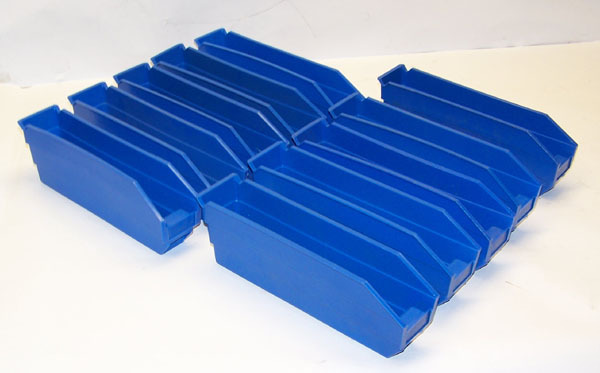 10 quantum blue modular rack storage bin box 4 x 2 x 12