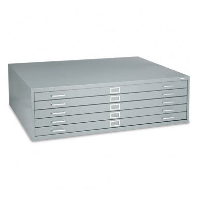 5-drawer stl flat file 53-3/8W X41-3/8D x 16-1/2H gray