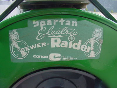 Commercial sewer-raider-rooter (electric) sewer-cleaner