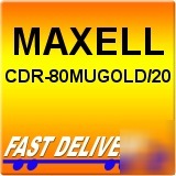 Maxell cdr-80MUGOLD/20 cd r 80 mu gold 20PK slim 32X
