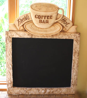 Menu board chalkboard restaurant coffee bar sign 37