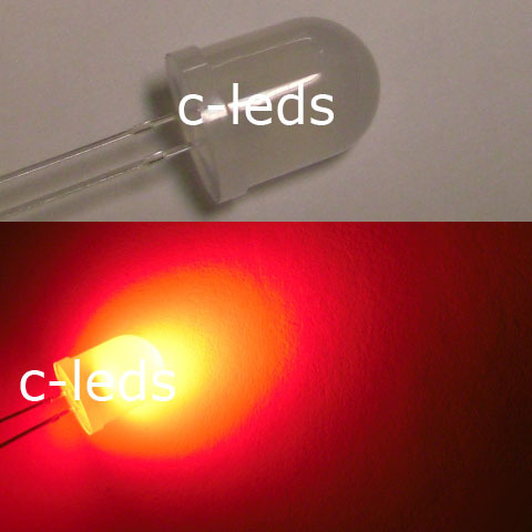100 x 10MM led red diffused lens sameday nyc shipping